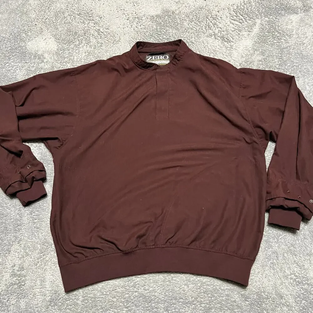 Zero Restriction Golf Jacket Mens Large Maroon Windbreaker *flaw